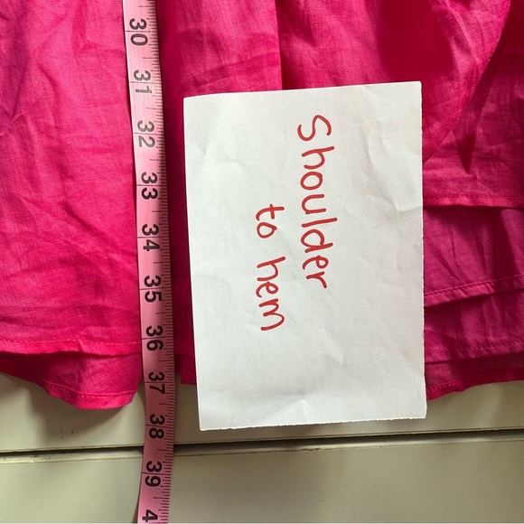 Banana Republic Ramie Open-Back Puff Sleeve Dress sz XS 100% Cotton - Picture 12 of 13